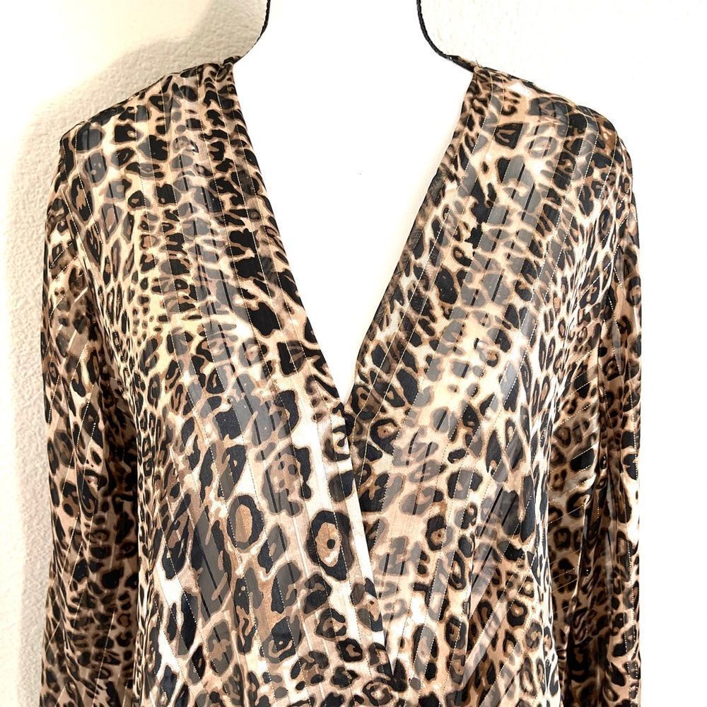 Mirror Image Leopard Print Blouse - Picture 2 of 10